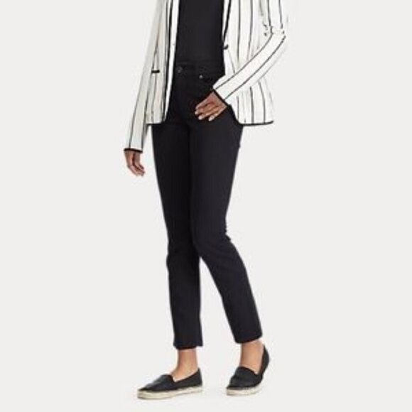 Lauren Ralph Lauren Denim - Lauren Ralph Lauren Jeans Size 12 Super Stretch Premier Straight Black Classic